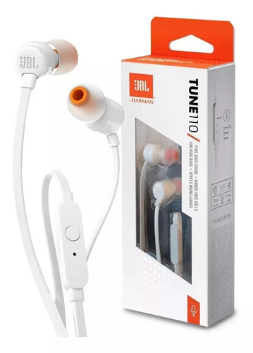 Auricular In-ear Jbl T110 Blanco Color White