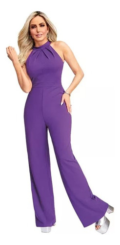 Palazzo/jumpsuit Cklass 490-65 Morado Outlet/saldos Mchn