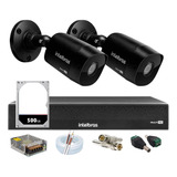 Kit Intelbras 2 Cameras 1230b Black Dvr Mhdx 3004c C/hd 