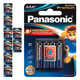 36 Pilhas Alcalinas Premium Aaa 3a Palito Panasonic 9 Cart