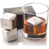  Setx2 Cubos Hielo Enfriar Whiskey Ice Rocks En Acero 