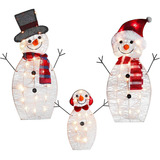 3 Luces Muñeco Nieve En El Exterior Decoraciones De Navidad