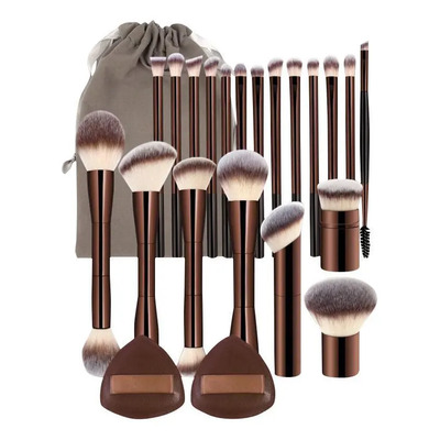 Set De 20 Brochas De Aluminio Para Maquillaje Brrown | Envío gratis