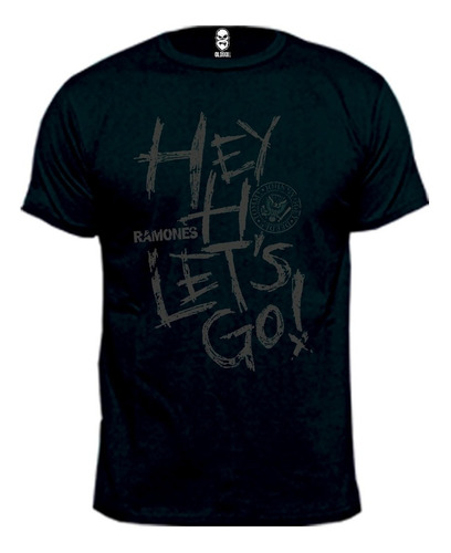 Remera Ramones Hey Ho Lets Go 100% Algodón Premium Peinado