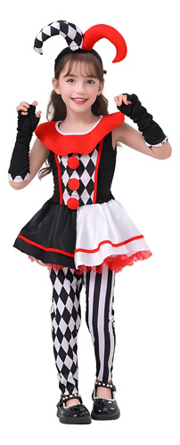 Disfraz De Póker Para Niñas, Bufón, Cosplay, Payaso