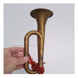Antiguo Juguete En Chapa Latón Litografiada Trompeta Diana