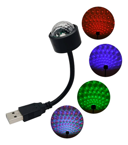 Mini Globo Bola Luz Led Rgb Usb Fiesta Iluminacion Flexible