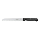 Cuchillo Para Pan Tramontina Ultracorte Acero Inoxidable 7'' Color Negro