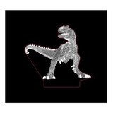 Luz Nocturna Led Rgb Dinosaurio 3d Control Remoto Color De La Estructura Blanca Color De La Pantalla Dino 4