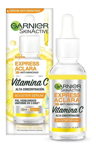 Serum Garnier Antimanchas Aclara   Express Vitamina C 30ml
