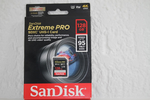 Memoria Sd 128gb Sandisk Extreme Prosdxc 95mb/s Class 10