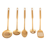 Juego De Utensilios De Cocina De Acero Inoxidable, 5 Piezas