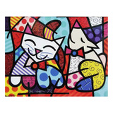 Pintura Diamante - Diy 5d- Perro Y Gato Felices- 40x30