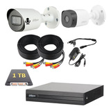 Kit Video Vigilancia 2 Camaras 1 Microfono Dahua 1 Tb