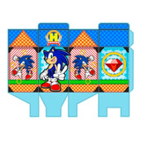Caixinha Para Festa Tema Sonic - 30 Unid. Mod. Bg5gnb
