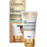 Crema Facial Loreal Protectora Fps50+ Tono Medio Anti Brillo