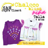 Chaleco Mezclilla Jojo´s Closet + Blusa H&m La Segunda Bazar