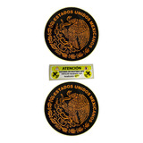 Stickers Para Auto Reflejantes Escudo Negro Aguila 2p 7.3cm