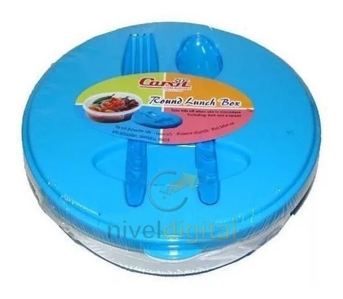 Vianda Carol Bowl Tapa 4 Divisiones Tenedor Cuchara Escolar