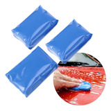 3 Pz Plastilina Clay Bar Arcilla Descontaminante Azul 200gr