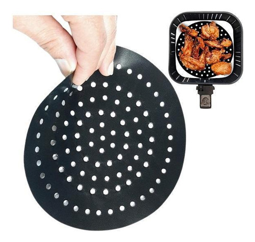 Tela Folha Teflon Fritadeira Air Fryer Pequena Redondo 16 Cm