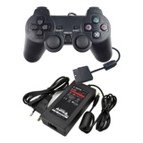 Kit Controle Manete + Fonte Bivolt Compatível Com Ps2 Play 2