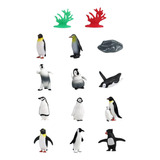 14 Peças Mini Pinguins Pintados À Mão, Modelo, Enfeites 1