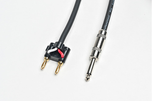 Cable Pro Audio Plug Mono A Ficha Banana Parlante 7,6 Mts