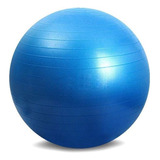 Bola Suiça Pilates Yoga Abdominal Fitnes 65cm + Bomba Cor Azul