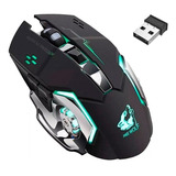 Mouse Gamer Recargable Free Wolf  X8 Black