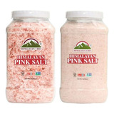 Pack De 2 Frascos De Sal Rosa Del Himalaya Fina Y Gruesa, 5 