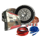 Combo Sub Woofer 12'' + Potencia 2200w 4ch + Kit De Cables 