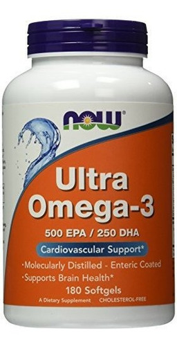 Ultra Omega-3 Destilado Molecularmente Y Con Recubrimiento