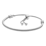 Pandora Moments - Pulsera Deslizante De Cadena De Serpiente.