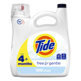Tide Free & Gentle Detergente Líquido Para Ropa 100 Cargas.