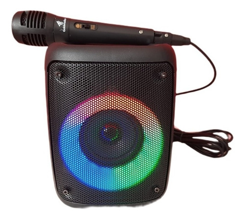 Caixinha De Som Bluetooth Potente Com Microfone Karaoke