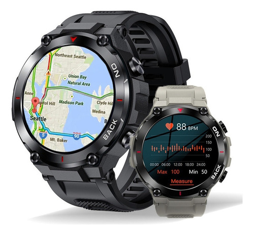 Relojes Inteligente 5atm Gps Hombres Impermeable Smart Watch