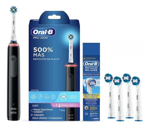 Oral B Cepillo De Dientes Eléctrico Recargable Pro 2000 + 4