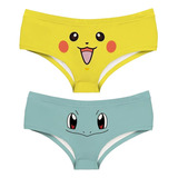 Bonito Juego De 2 Panties (ropa Interior) De Dama De Pikachu