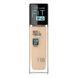 Maybelline Base De Maquillaje Fit Me Matte, 118 Light Beige