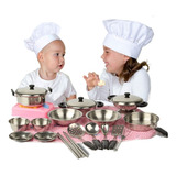 Utensilios De Cocina De Acero Inoxidable Para Niños Juguetes