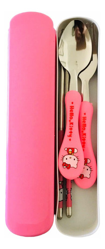 Set De Cubiertos Para Niños Y Niñas Hello Kitty Gato Cósmico