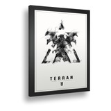 Quadro Decorativo Poste Starcraft Mmorpg Online Terran  A3