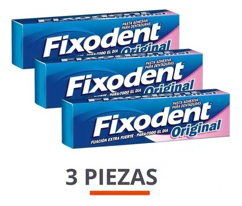 Fixodent Crema Adhesiva Oral-b 3 Cajas Para Protesis Dental