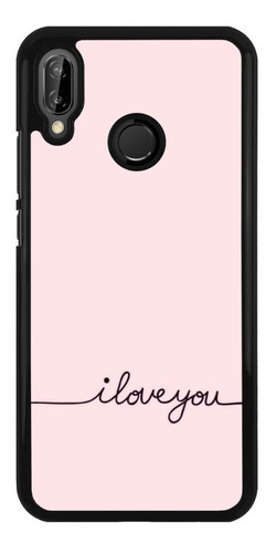 Funda Protector Para Huawei I Love You Letras Tumblr Rosa