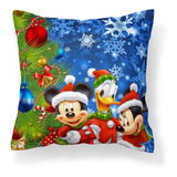 Funda Para Cojín Decorativo 45x45, Navidad Micky Y Amigos 1