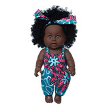 Bonecas Pele Negra Africano Bebê Preto Bonito Cabelo Encarac