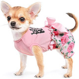 Ropa Para Perros Pequeños Y Niñas, Mono Floral Para Perros