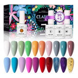 Esmalte De Uas De Gel Con Mayor Capacidad, Clarfy 20+3 Kit D