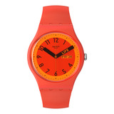 Reloj Swatch Proudly Red De Silicona Rojo Unisex So29r705